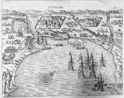 The Fleet of Joris van Spilbergen Reaching Brazil at Sao Vicente, from 